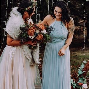 David’s Bridal bridesmaids dress. Worn once